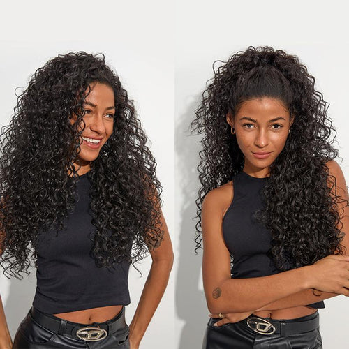 Blend Human Hair Shaggy Waves 3-in-1 Half Wig